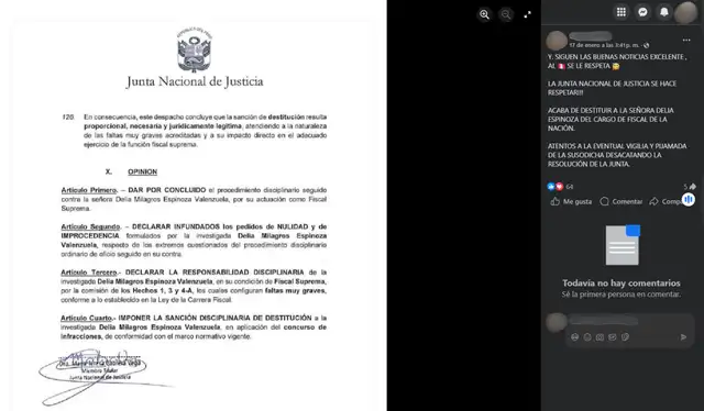 Publicación falsa publicada en redes sociales | Fuente: Facebook.   