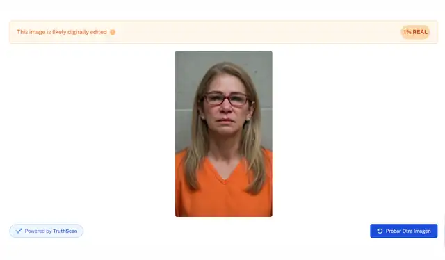 Análisis de la imagen con Undetectable: 1% real. | Foto: Undetectable   