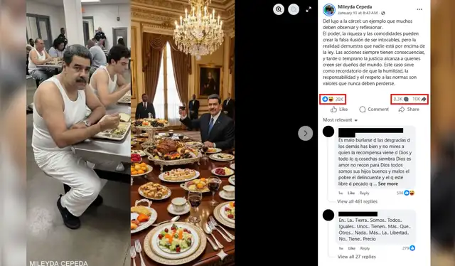 Collage de Nicolás Maduro difundido en Facebook. | Foto: Facebook   