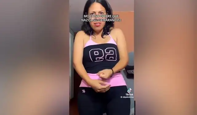  La citación se relaciona con un video en el que afirma que no le importa si su bebé nace. Foto: composición LR/ TikTok   