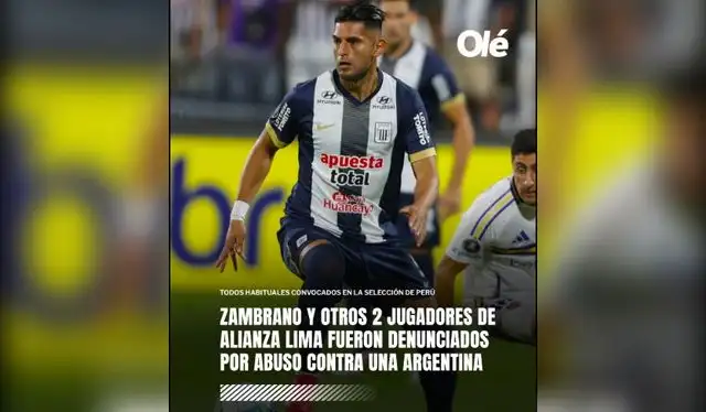 Diario Olé también informó el caso en un post en redes sociales Diario Olé también informó el caso en un post en redes sociales