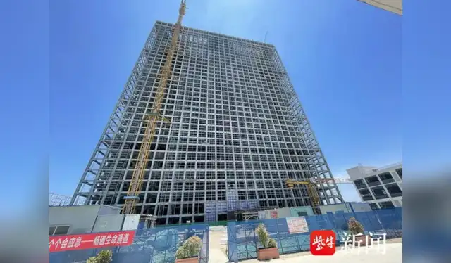 La batería de gravedad, inaugurada en Jiangsu, China, utiliza bloques de hormigón de 250 toneladas. Foto: Yangtse La batería de gravedad, inaugurada en Jiangsu, China, utiliza bloques de hormigón de 250 toneladas. Foto: Yangtse