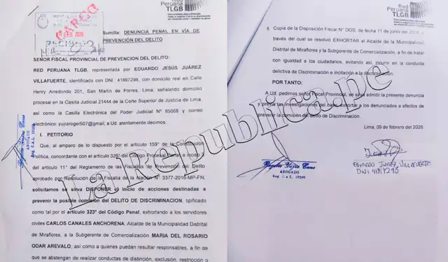 Demanda presentada por red peruana TLGB contra Municipalidad de Miraflores. Foto: Composición LR   