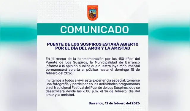  Comunicado de la Municipalidad de Barranco. Foto: composición LR / Municipalidad de Barranco   