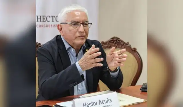 Héctor Acuña, candidato a ser nuevo presidente del Perú.  