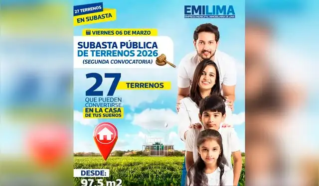  La subasta se realizará el 6 de marzo desde las 10.00 a.m. Foto: composición LR/ Emilima   