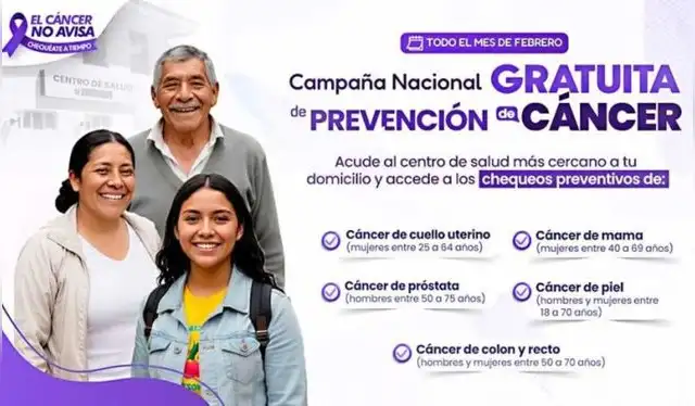 Programa de prevención de cáncer gestionado por el Ministerio de Salud. Foto: Andina   