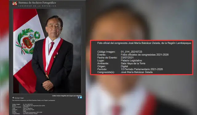  Foto oficial del congresista José María Balcázar | Fuente: Sistema de Archivo Fotográfico del Congreso de la República.   