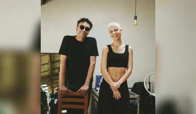 Annasofía junto a Andrés Cepeda, con quien realizó un feat en el tema 'Estamos en paz'.  