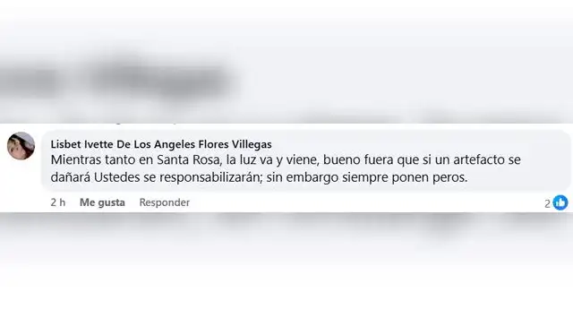 Pobladores usaron sus redes sociales para quejarse tras el nuevo corte de energía eléctrica. Foto: Difusión Pobladores usaron sus redes sociales para quejarse tras el nuevo corte de energía eléctrica. Foto: Difusión