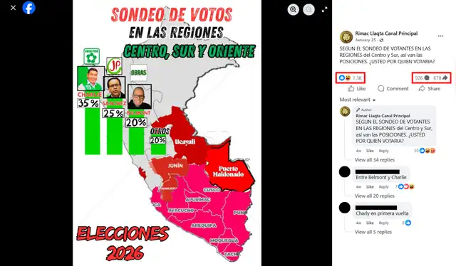 Publicación difundida en redes sociales. | Foto: Facebook   