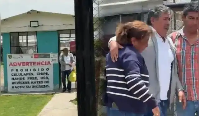 Jesús Cornejo dejó el penal y entre lágrimas fue recibido por sus familiares. Foto: composición LR.   