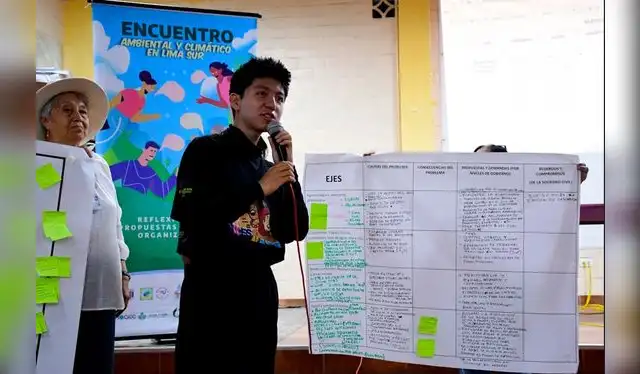  Jóvenes y defensores del medioambiente participaron en encuentro sobre cambio climático. Foto Difusión.   