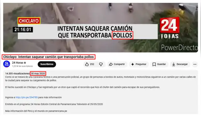 Video original publicado el 30 de mayo de 2020 por 24 Horas. | Foto: YouTube 24 Horas  