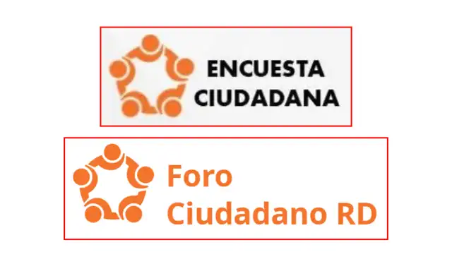Similitud entre ambos logotipos. Foto: Encuesta Ciudadana / Foro Ciudadano RD  