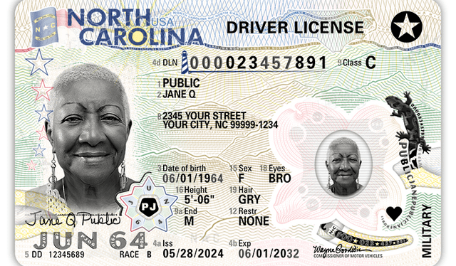  The digital driver's license will have the same information as the traditional ones. Photo: NCDMV    