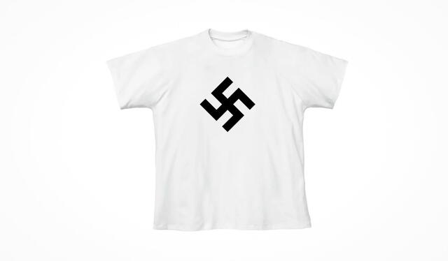 Here´s a look at the T-shirt, the latest desing causing controversy in Kanye West´s merchandise lineup. Photo: NBC News   