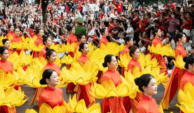 A spectacular parade marks the historic anniversary in Ho Chi Minh City. Photo: USA Today A spectacular parade marks the historic anniversary in Ho Chi Minh City. Photo: USA Today