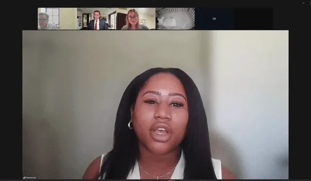 A former college athlete, a victim of Matt Weiss, gives her statement on the hacking allegations. Photo: FOX 2 DETROIT A former college athlete, a victim of Matt Weiss, gives her statement on the hacking allegations. Photo: FOX 2 DETROIT