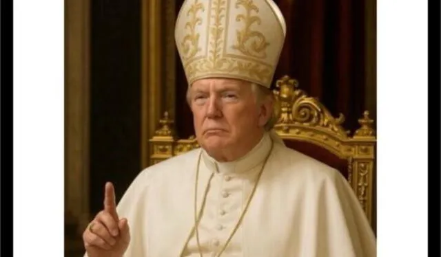 The White House shares a picture of Donald Trump as the pope. Photo: The White House The White House shares a picture of Donald Trump as the pope. Photo: The White House