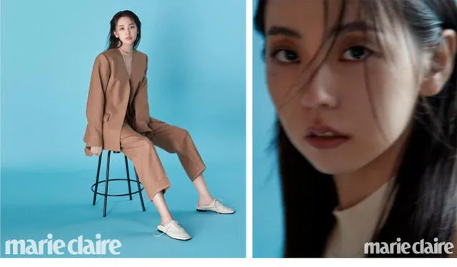 Ahn So Hee  participó de una sesión de fotos y entrevista para  la revista de moda Marie Claire. Crédito: IG Ssoheean