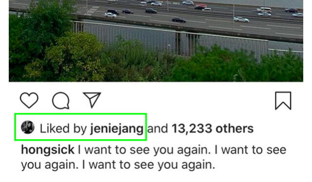 Jennie Jang, amiga íntima de Song Hye Kyo, reaccionó al post de Yoo Ah In registrado el 24 de julio, 2020.   Crédito: Instagram