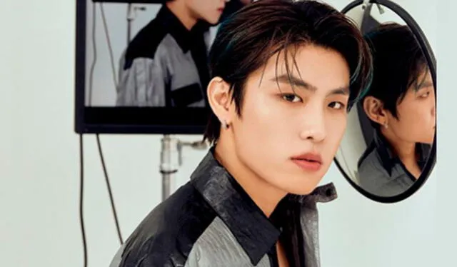AB6IX: Park Woo Jin fotografiado para la edición de agosto de Arena Homme+. Crédito: Instagram