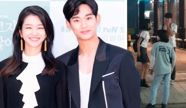 Kim Soo Hyun y Seo Ye Ji captados durante las grabaciones de It’s okay to not be okay. Crédito:  DCinside