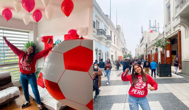 Antonella Caruci es youtuber y en su canal ha compartido material de cómo los peruanos viven y sienten la pasión por la selección nacional de fútbol. Foto. Archivo de Antonella Caruci