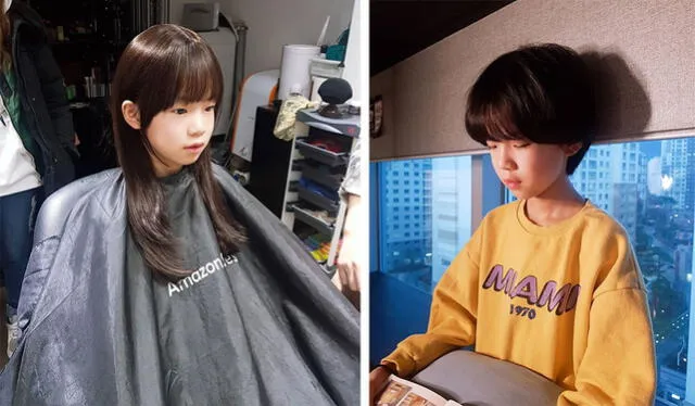 Kim Bo Min publicó en Instagram estas fotografías de su corte de cabello para aparecer en The king: Eternal Monarch.