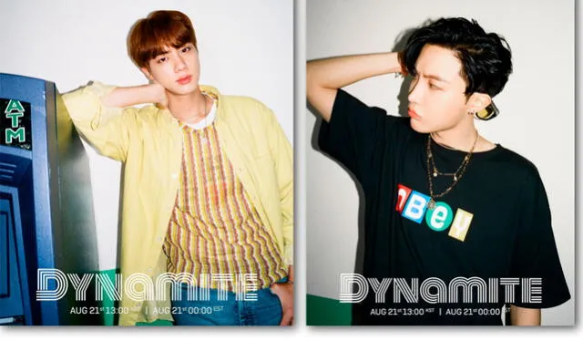 BTS: Jin y J-Hope en photo teaser single "Dynamite". Crédito: Big Hit Entertainment