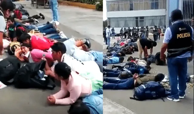 La intervención de la Policía en San Marcos resultó en decenas de detenciones a ciudadanos que venían de regiones. Foto: PNP/difusión La intervención de la Policía en San Marcos resultó en decenas de detenciones a ciudadanos que venían de regiones. Foto: PNP/difusión