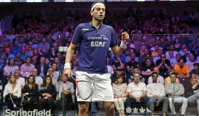  Mohamed Elshorbagy fue eliminado del Black Ball Squash Open. Foto: PSA World Tour    