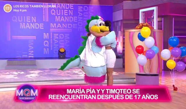  María Pía y Timoteo tuvieron un tierno reencuentro en "Mande quien mande". Foto: América TV  