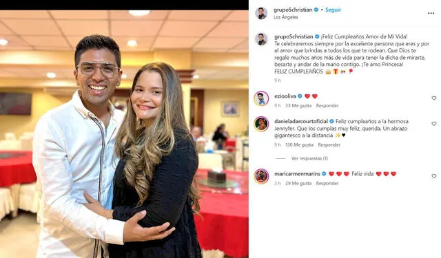  Christian Yaipén celebra el cumpleaños de su esposa. Foto: captura de Instagram   