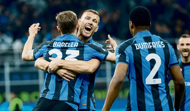  Festejo. El Inter de Milán retorna a una semifinal de Champions League después de 13 años. Foto: EFE   