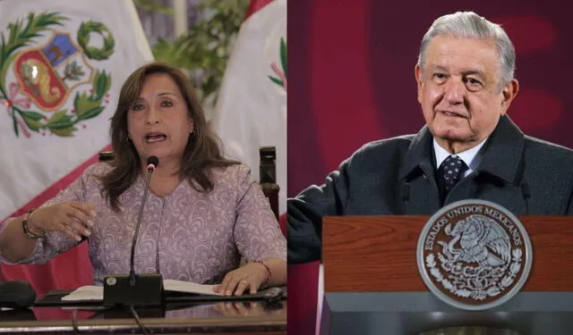 En el mes de marzo, la presidenta Dina Boluarte retiró al embajador del Perú en México por discrepancias con el mandatario de México, Andres Manuel López Obrador. Foto: composición LR<br><br>    