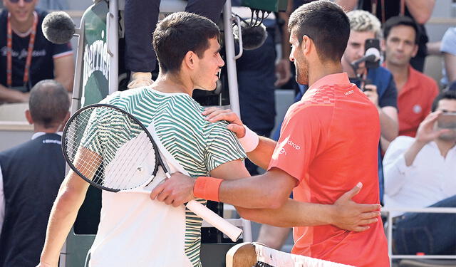  Espectáculo. ‘Nole’ y Alcaraz nos regalaron un gran duelo. Foto: difusión<br><br>    