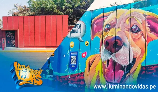  Estos murales buscan crear conciencia y respeto por la vida de los animalitos. Foto: Iluminando vidas   