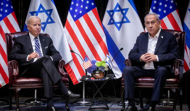  Esta no es la primera reunión que sostienen Joe Biden y Benjamin Netanyahu en el contexto de la guerra en Gaza. Foto: Agencia EFE    