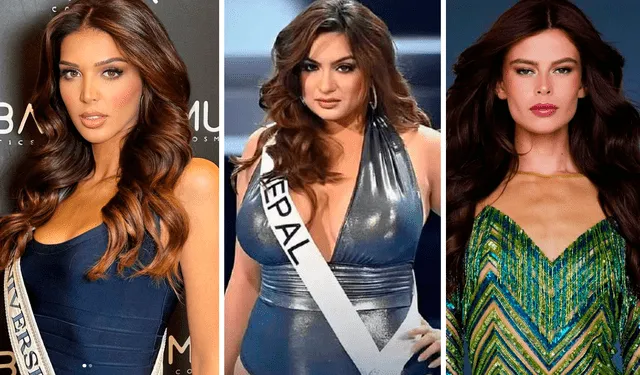 Las reinas representantes de Portugal, Nepal y Países Bajos, respectivamente. Foto: composición LR / Instagram Miss Universe   