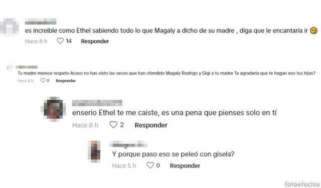  Ethel Pozo fue cuestionada en redes sociales tras hablar sobre Magaly Medina. Foto: TikTok   