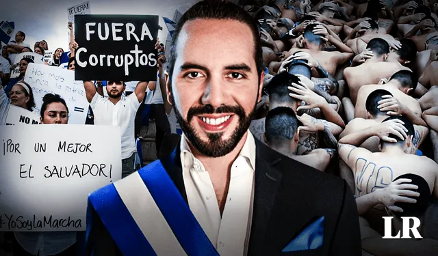  La corrupción ya no es el principal problema de El Salvador desde que Nayib Bukele aplicó su plan de seguridad. Foto: composición de Jazmin Ceras/La República/AFP/El País<br>    