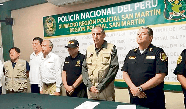  San Martín. Ministro Víctor Torres viajó con equipo policial. Foto: difusión   