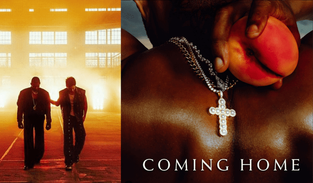  Usher y Jungkook en una colaboración musical, y la portada de 'Coming Home'. Foto: composición LR/Usher oficial   