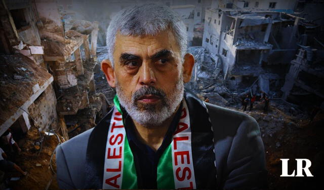  Yahya Sinwar, líder de Hamás, es acusado de ser el planificador de la masacre del 7 de octubre en Israel. Foto: composición LR/referencial<br>    