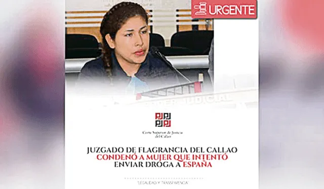  reclutada. Paula Flores Ruiz fue captada por una mafia para que lleve seis kilos de droga a España. Foto: difusión   