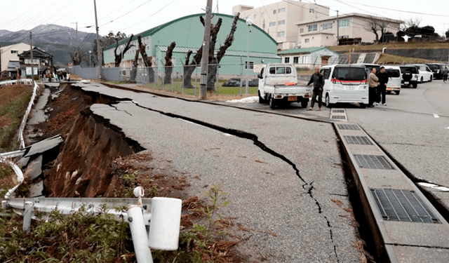  Primeras imágenes tras el terremoto en la prefectura de Ishikawa. Foto: CNN   