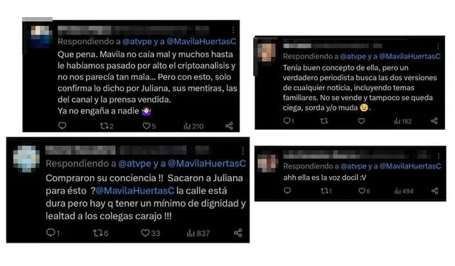   Users question Mávila Huertas after joining ATV.  Photo: X/ATV 