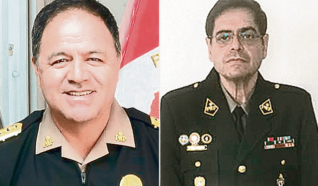  Autoridades. Generales PNP Edgar Horna y Juan Delgado. Foto: composiciónLR   